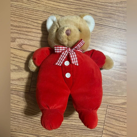 Vintage Eden Red Pajama Teddy Bear - Picture 1 of 5